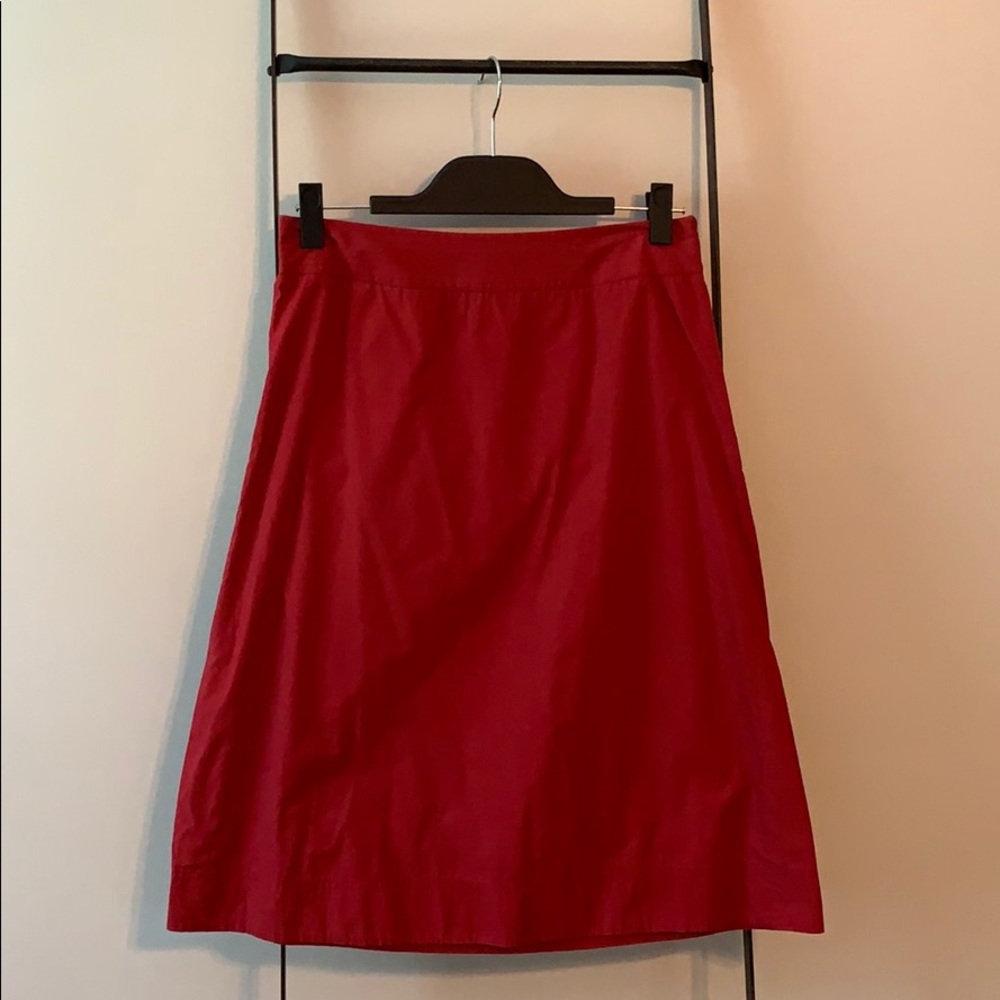 J. Crew Red A-Line Skirt
